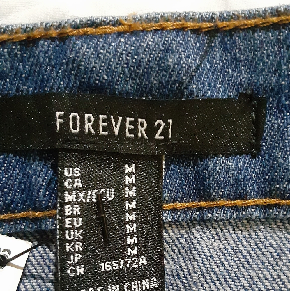 FOREVER 21 Rope Lace-Up Denim Mini Skirt EUC - Picture 9 of 10